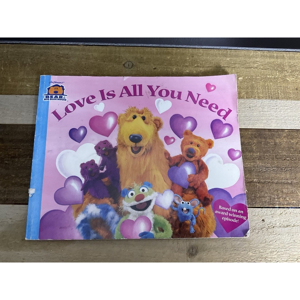 Vintage Jim Henson Bear In The Big Blue House Love Is All You Need Book 2004